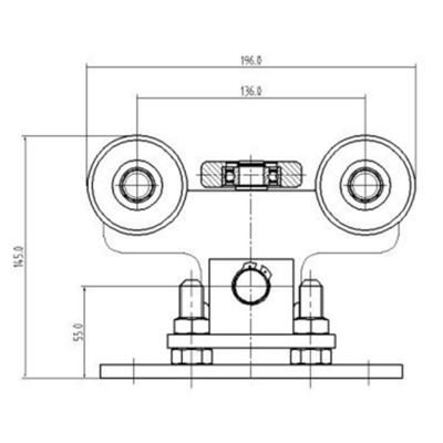 調節可能な固定の版の片持梁ゲート キャリッジ5車輪との60mm