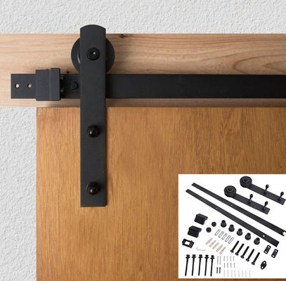 私は単一のドアのための黒い納屋の大戸ハードウェア トラック キットを形づける